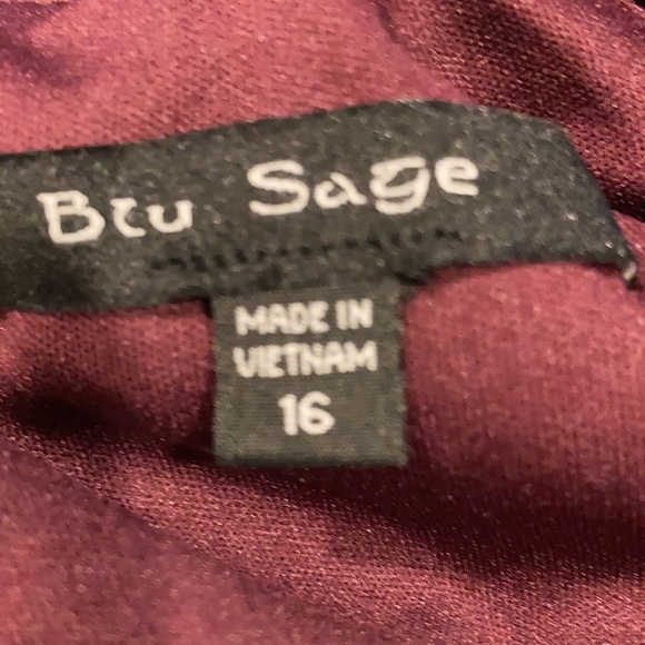 Blu Sage Lace Merlot Cold Shoulder gown 16 NWT - Picture 9 of 9